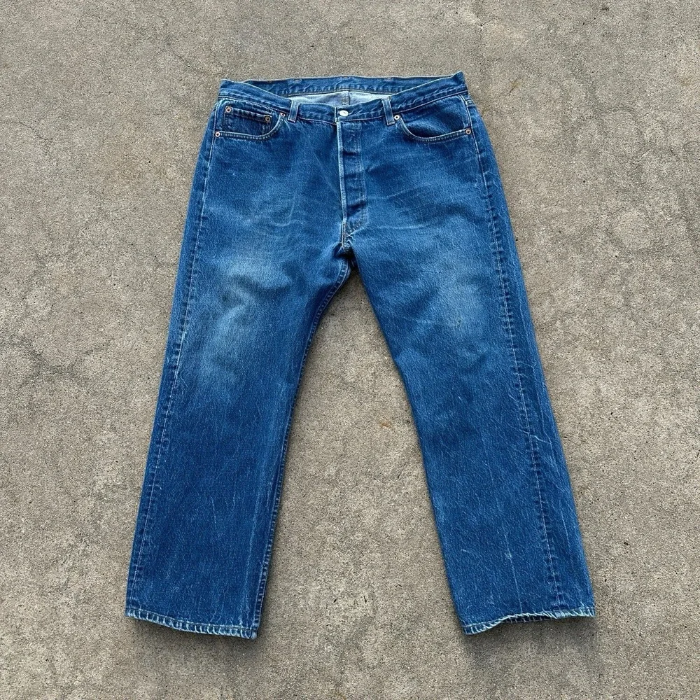 VTG 80s Levi's 501xx Made in USA Men's 40x30 (36x27) Blue Denim Button Fly Jeans